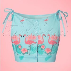 Dancing Days Crop Flamingo Top